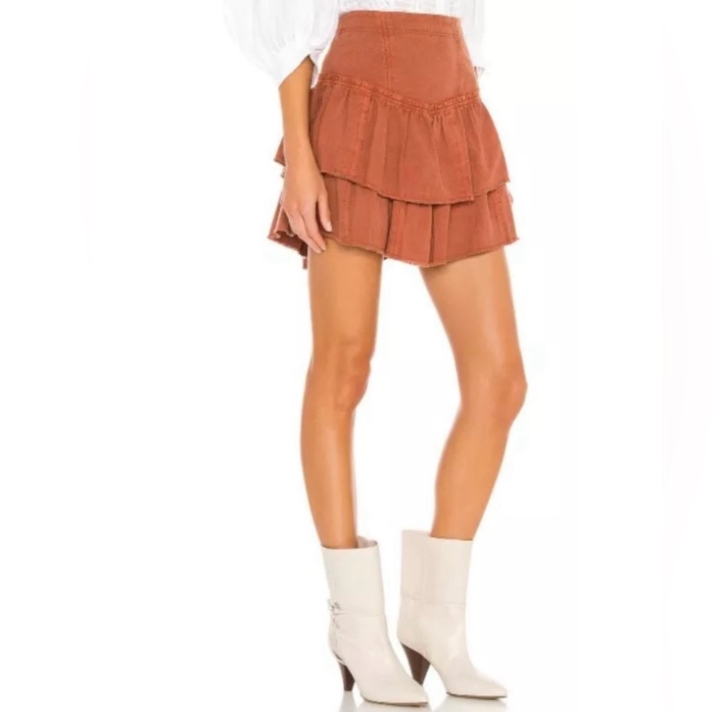 Women's Burnt-Orange Mini Skirt